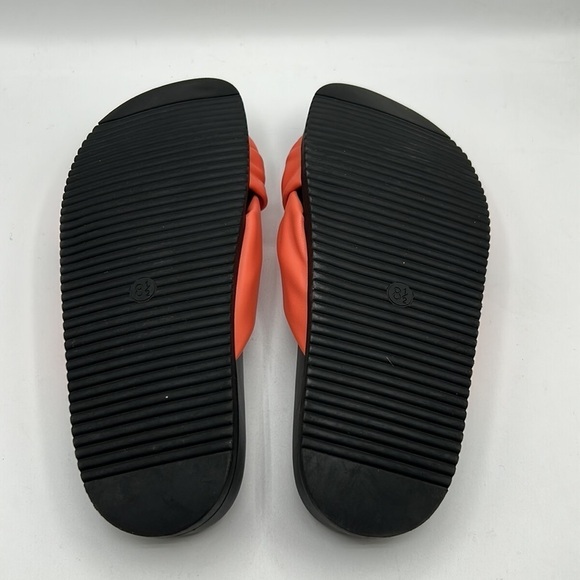 A New Day Orange Twist Black Flat Summer Sandals Size 8.5 - Picture 9 of 9